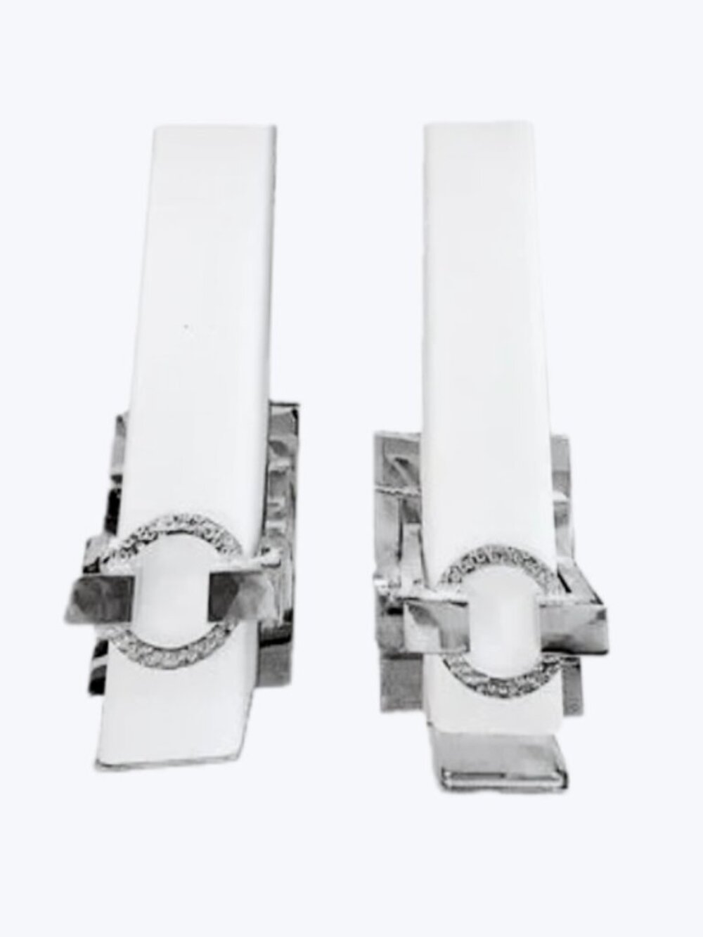 Set of 2 Kichler Bordeaux Wall Sconces Contemporary Polished Nickel LED Lights
